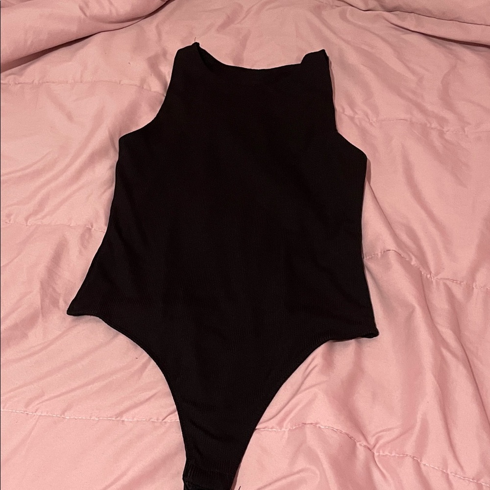 Elegant Black Sleeveless Bodysuit